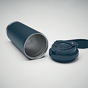 Additional Image 4 - a blue cylindrical container with a lid