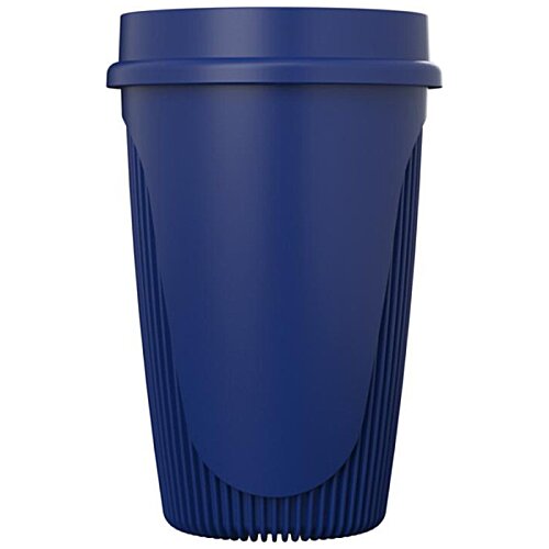 Additional Image 1 - a blue plastic cup with a lid