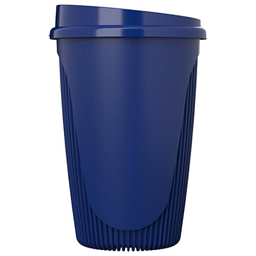 Additional Image 1 - a blue plastic cup with a lid