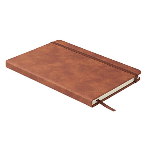 Additional Image 3 - a brown notebook with a pen