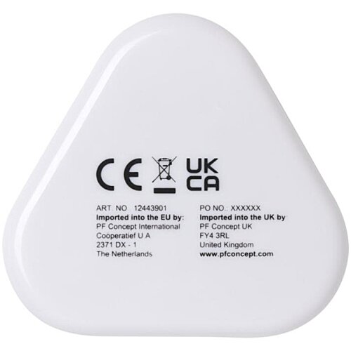 Additional Image 5 - a white triangle shaped object with black text