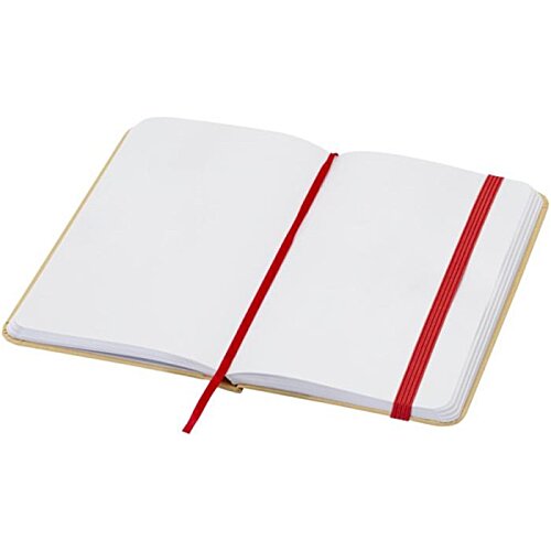 Additional Image 1 - a white notebook with red strips