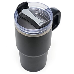 Additional Image 5 - a black coffee cup with a plastic lid