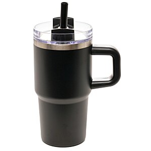 Additional Image 1 - a black cup with a straw