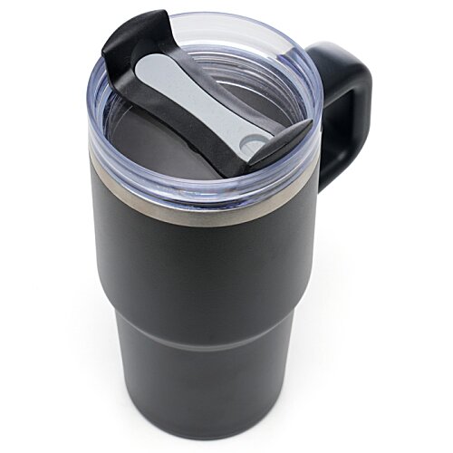 Additional Image 5 - a black coffee cup with a plastic lid