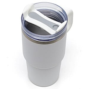 Additional Image 3 - a white cup with a silver handle