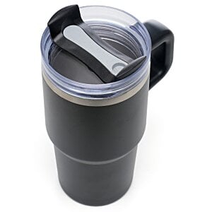 Additional Image 5 - a black coffee cup with a plastic lid