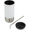 Additional Thumbnail Image 6 - a white and black cylindrical container with a black lid and a black straw