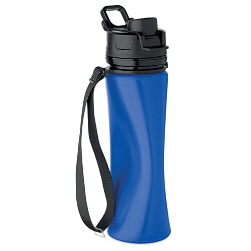 Additional Image 10 - a blue water bottle with a black strap