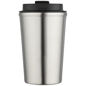 Additional Image 4 - a stainless steel cup with a black lid
