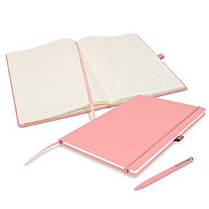Additional Image 1 - a pink notebook and pen