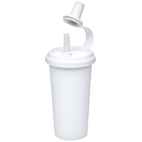 Additional Image 5 - a white cup with a straw