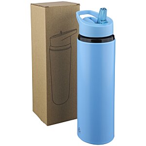 Additional Image 2 - a blue water bottle next to a brown box