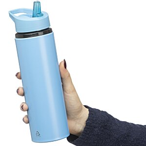 Additional Image 4 - a hand holding a blue water bottle