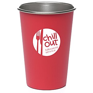 Additional Image 1 - a red cup with a white logo
