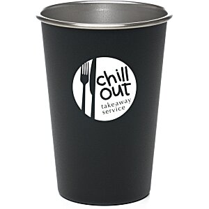 Additional Image 3 - a black cup with a white logo