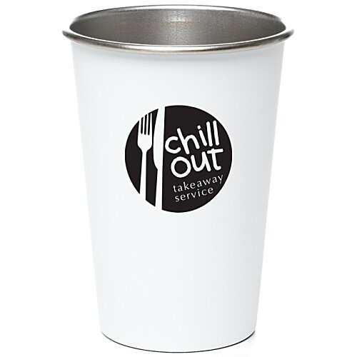 Additional Image 4 - a white cup with a silver lid