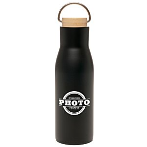 Additional Image 2 - a black bottle with a white logo