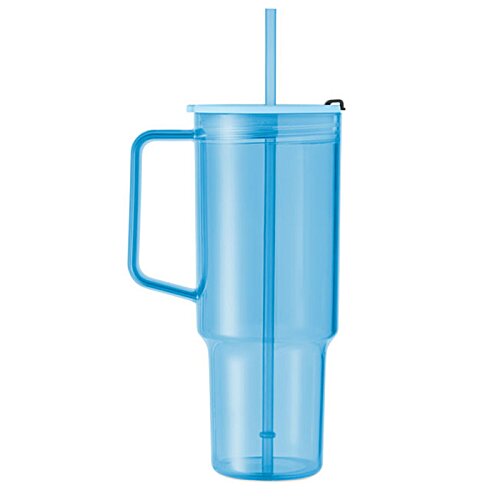 Additional Image 6 - a blue plastic cup with a straw