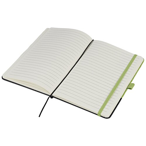 Additional Image 2 - a white notebook with green band