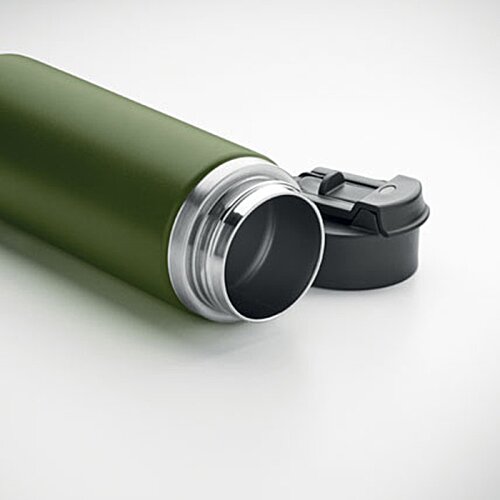 Additional Image 6 - a green and silver thermos
