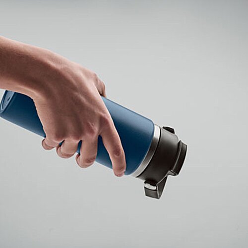 Additional Image 2 - a hand holding a blue and black water bottle