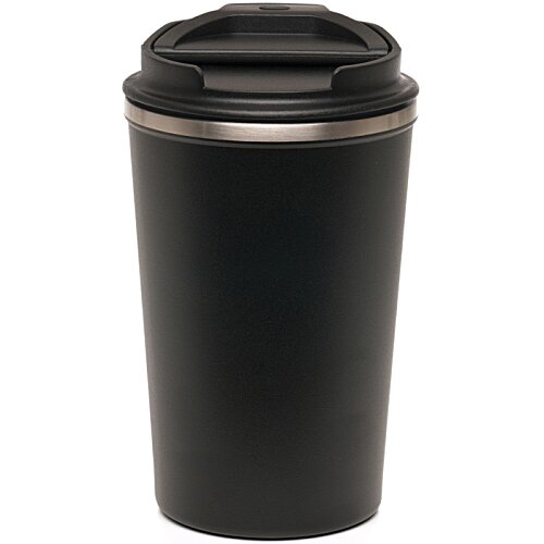 Additional Image 1 - a black coffee cup with a lid