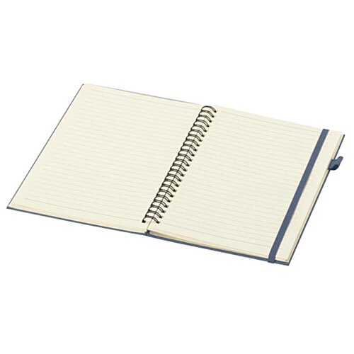 Additional Image 3 - a white notebook with a blue stripe