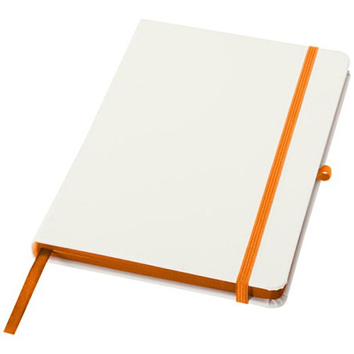 Additional Image 3 - a white notebook with orange band