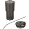 Additional Thumbnail Image 2 - a black plastic cup with a straw