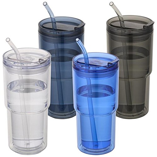 Additional Image 6 - a group of plastic cups with straws