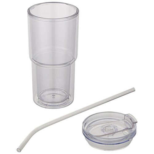 Additional Image 3 - a plastic cup with a straw