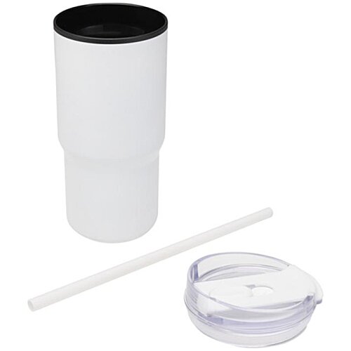 Additional Image 9 - a white cup with a straw and a lid