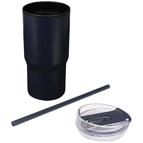 Additional Image 5 - a black cup with a straw next to a plastic container
