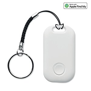 Additional Image 6 - a white keychain with a black cord