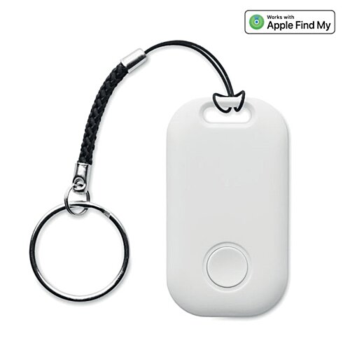 Additional Image 6 - a white keychain with a black cord