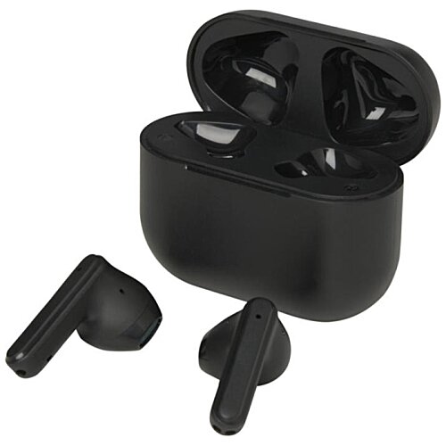 Additional Image 5 - a black earbuds in a case