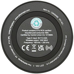 Additional Image 6 - a black circular object with white text