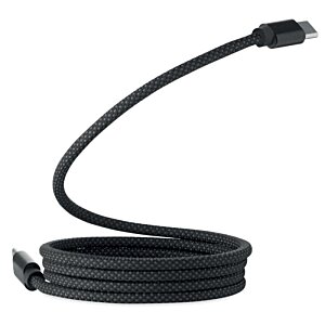 Additional Image 1 - a black coiled wire with a black cord