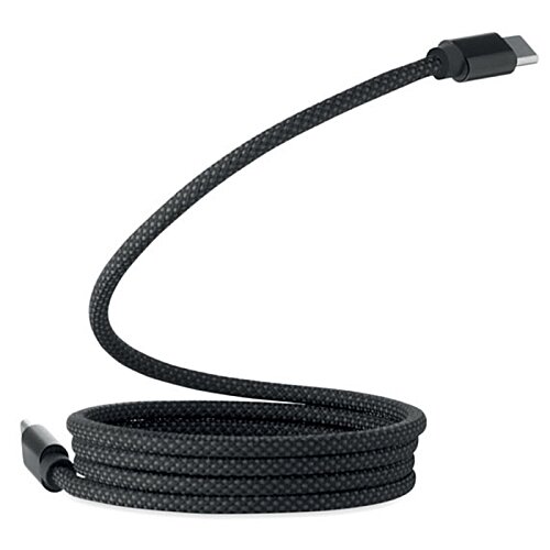 Additional Image 1 - a black coiled wire with a black cord