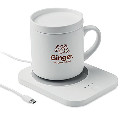 Additional Image 3 - a white mug on a charging pad