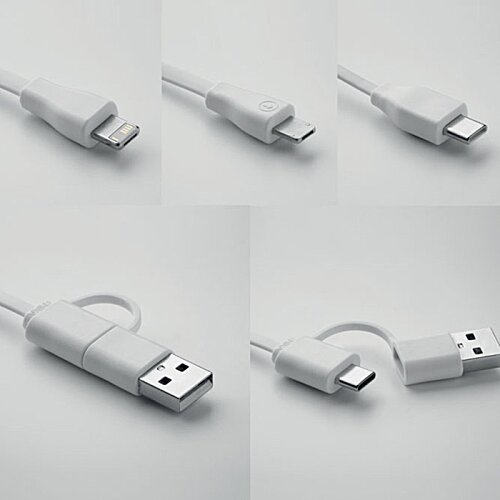 Additional Image 5 - a collage of a white usb cable