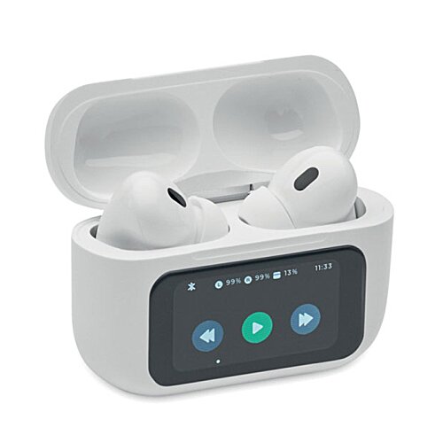 Additional Image 6 - a white wireless earbuds in a case