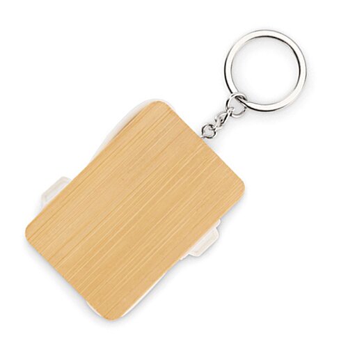 Additional Image 1 - a wooden keychain with a ring