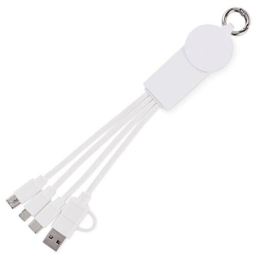 Additional Image 2 - a white usb cable with a silver ring
