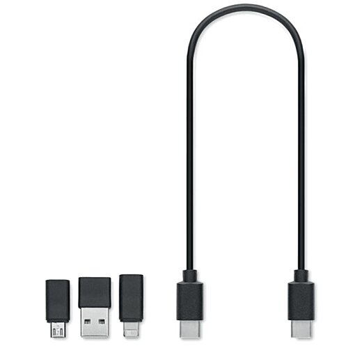 Additional Image 1 - a black and white image of a usb cable