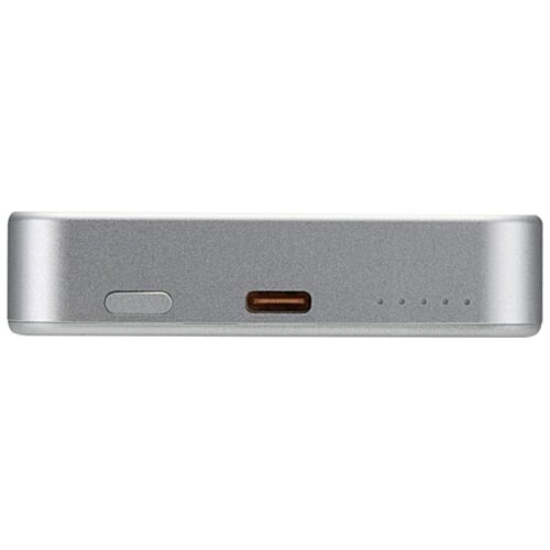Additional Image 4 - a silver rectangular object with a brown button