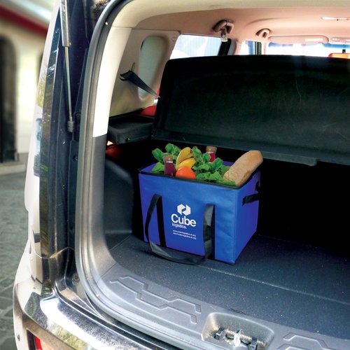 Additional Image 2 - a blue basket in the back of a car