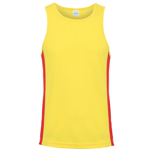 Additional Image 1 - a yellow tank top with red trim