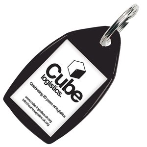 Additional Image 1 - a black and white tag with a white label